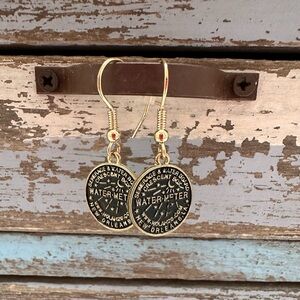 Gold Water Meter Earrings